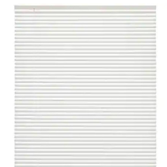 White Cordless Light Filtering 1 in. Slats Vinyl Mini Blind - 27"W x 64"L - Picture 1 of 4